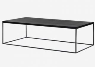 Konferenčný stôl Kafibor 100cm čierny  Rozbalené, kozmetická vada