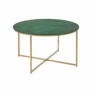 Konferenčný stolík s doskou v dekore zeleného mramoru Actona Alisma  Rozbalené, kozmetická vada