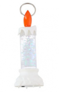 LED prívesok na kľúče sviečka 3,5 cm x 9,5 cm