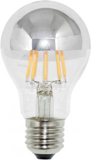 LED Žiarovka so striebornou zrkadlovou korunkou - E27 - 4 W - 6ks