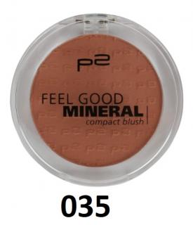 p2 Cosmetics / Feel Good Mineral Compact Blush / Tvárenka Varianta: 035 soft peach
