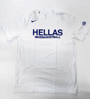 Pánske tričko NIKE HELLAS NIKEBASKETBALL biele 487101 100 Veľkosť XS-XXL: L