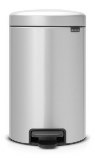 Pedálový odpadkový kôš newIcon - 12 L, metalická šedá  Rozbalené