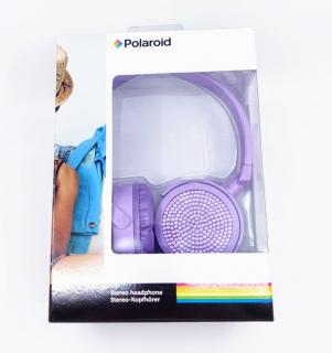 Polaroid náhlavné slúchadlá s kamienkami Farba: Fialová