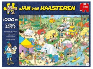 Puzzle Jan van Haasteren Kempovanie v lese