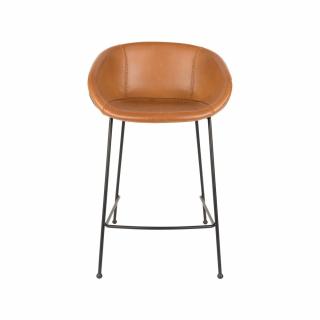 Sada 2 hnedých barových stoličiek Zuiver Feston, výška sedu 65 cm  Rozbalené