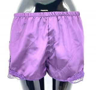 Saténové pyžamové šortky C&City - fialová Veľkosť XS-XXL: XL