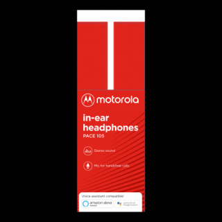 Slúchadlá Motorola In-Ear Wired Pace 105, farebné varianty Farba: Černá