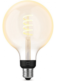 Svetelný zdroj Philips Hue Filament E27 Globe Lamp G125 – teplé až studené biele svetlo – veľké – 1 balenie – Bluetooth  Rozbalené