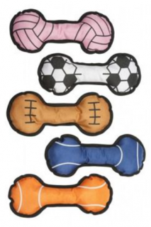 Textilná hračka pre psov - kosť, 26 x 10cm - náhodný výber farby