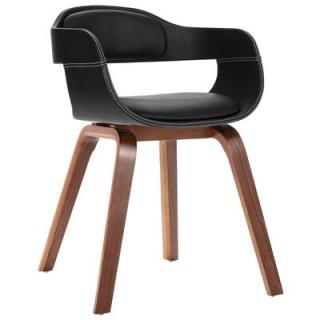 vidaXL Jedálenská stolička ohýbané drevo a umelá koža  Rozbalené. Kozmetická vada