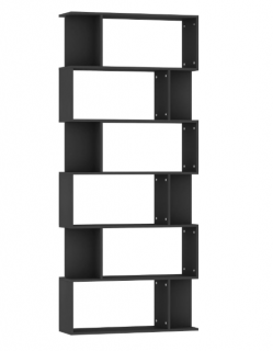 vidaXL Knižnica/zástena do izby čierna 80 x 24 x 192 cm drevotrieska  Rozbalené