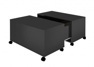 vidaXL Konferenčný stolík čierny vysoký lesk 75x75x38 cm drevotrieska  Rozbalené