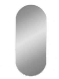 vidaXL Nástenné zrkadlo strieborné 80x35 cm oválne  Rozbalené