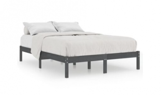 vidaXL Rám postele šedý masívna borovica 140 x 190 cm  Rozbalené