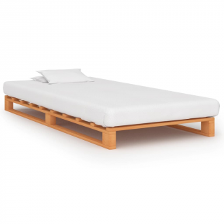 vidaXL Rám postele z paliet hnedý masívna borovica 90 x 200 cm  Rozbalené
