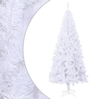 vidaXL Umelý vianočný strom L 240 cm biely