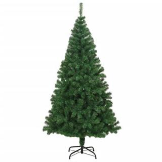 vidaXL Umelý vianočný stromček s hustými vetvami zelený 210 cm PVC  Rozbalené