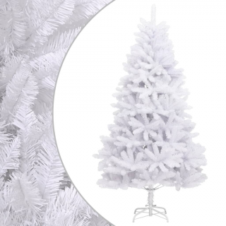 vidaXL Umelý výklopný vianočný stromček so stojanom biely 270 cm  Rozbalené