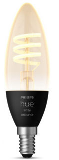 Vláknová sviečka Philips Hue - teplé až studené biele svetlo - 1 balenie - E14  Rozbalené