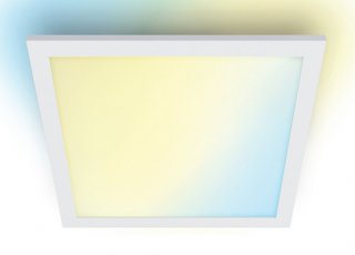 WiZ panel stropnej lampy štvorcový biely – inteligentné LED osvetlenie – teplé až studené biele svetlo – integrovaná LED – 12W  Rozbalené