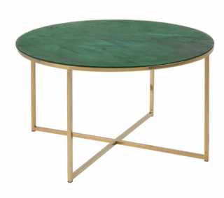 Zelený okrúhly konferenčný stolík ø 80 cm Alisma - Actona