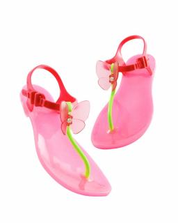 ZHOELALA, zeleno - ružové sandále s motýľom, ZL-BF04 Veľkosť OBUV: 38