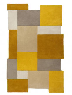 Žlto-béžový vlnený koberec Flair Rugs Collage, 150 x 240 cm  Rozbalené