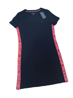 Dámske letné šaty Tommy Hilfiger s logom - čierne M