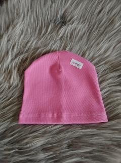Set čiapka jednoduchá + nákrčník vrúbkovaný WAU Veľkosť oblečenia: 50, farba: ružová