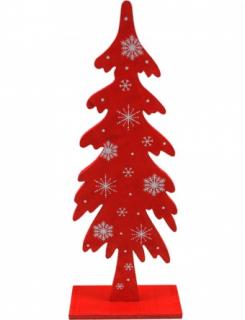 Dřevěný Vánoční stromek s vločkami