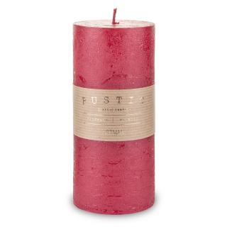 Svíčka RUSTIC, červená  14 cm