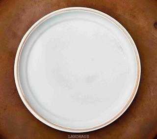 Velký dekorační talíř, světlemodrá vintage patina