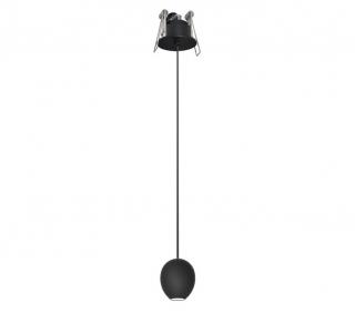 AZZARDO Ovum 1 pendant downlight AZ3096 black (Moderné LED svietidlo AZzardo Ovum.)