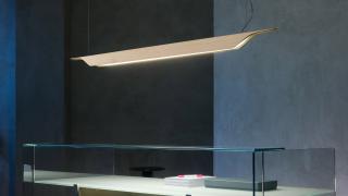 FOSCARINI Troag MEDIA LED Naturale FN205007L_50 (Dizajnové talianske závesné LED svietidlo.)