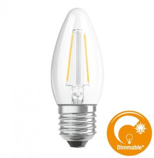 LEDVANCE OSRAM CLASSIC B LED PARATHOM DIM číra E27 4,5W stmievateľná 2700K (OSRAM LED žiarovka.)