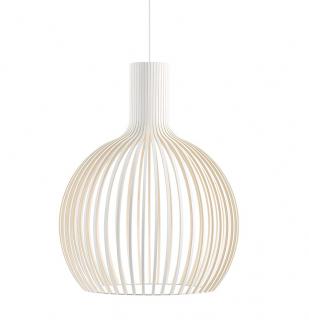 Secto Design Octo 4240 BIELA (Dizajnové svietidlo vyrobené z dreva fínskej brezy.)