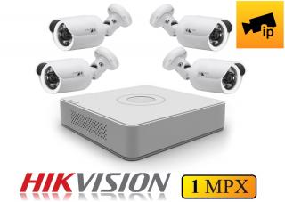 4 kamerový IP set HIKVISION 1Mpx 3,6mm