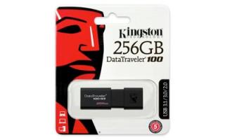 Kingston USB 256GB DT100 G3 Black 3.0