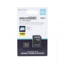PLATINET microSDXC SECURE DIGITAL + ADAPTER SD 64GB class10 - 42911