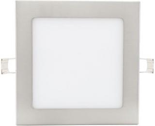 Stmievateľné chrómový vstavaný LED panel 175 x 175mm 12W neutrálna biela