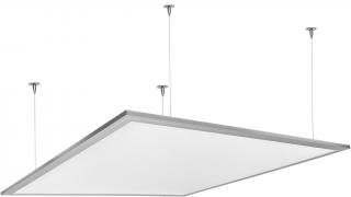 Strieborný závesný LED panel 600 x 600mm 45W neutrálna biela 4300lm (LED-GPL-44-45-ZAV)