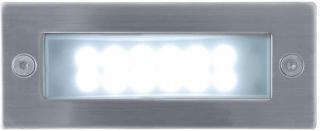 Vstavané vonkajšie LED svietidlo 45 x 110mm studená biela (ID-A04/S)