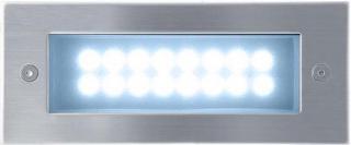 Vstavané vonkajšie LED svietidlo 70 x 170mm studená biela (ID-A04B/S)