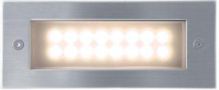 Vstavané vonkajšie LED svietidlo 70 x 170mm teplá biela (ID-A04B/T)