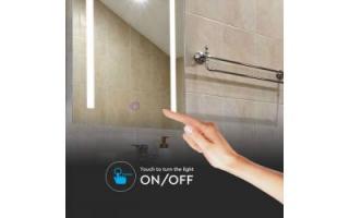 LED kúpeľňové zrkadlo s dotykovým ovládaním