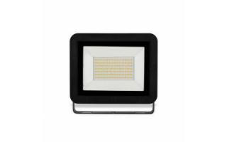 LED reflektor 50 W studená biela čierny