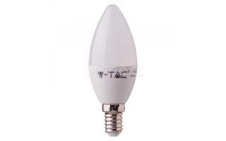 LED žiarovka E14 sviečka 5,5 W teplá biela plastová 5-ročná záruka