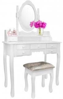 CHG XXL Veľký toaletný stolík, zrkadlo, taburet PHO5513