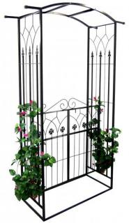 GardenLine záhradná pergola kovová + vrátka DEN9074